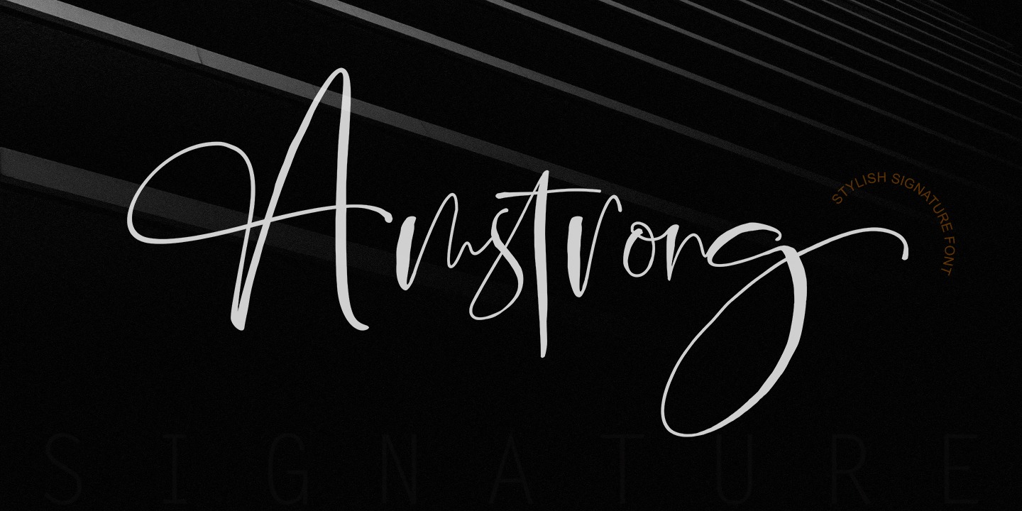 Amstrong Script Font preview